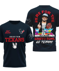Houston Texans Football League Bad Bunny Benito Bowl Go Texans Shirt