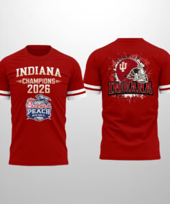 Indiana 2026 Chick-fil-A Peach Bowl Champions Shirt Red