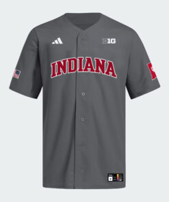 Indiana Hoosiers Dark Grey Baseball Jersey