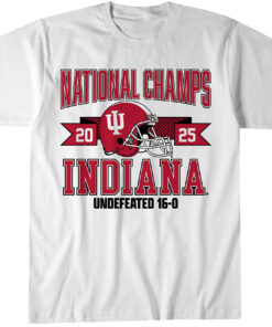 Indiana Hoosiers Football 2025 CFP National Champions Arched Helmet T-Shirt