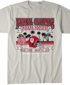 Indiana Hoosiers Football 2025 CFP National Champions Local Helmet T-Shirt