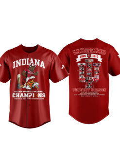 Indiana Hoosiers National Champions Perfect Season Baseball Jersey