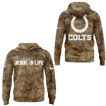 Indianapolis Colts Jesus Is Life Camo Hoodie