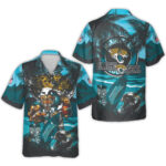 Jacksonville Jaguars Black & Tea Hawaiian Shirt