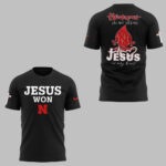 Jesus Won x Nebraska Huskers in My Veins In My Heart T-Shirt