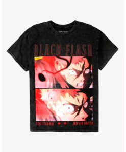 Jujutsu Kaisen Yuji Black Flash Wash T-Shirt