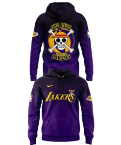 Los Angeles Lakers x One Piece Night Half Black Hoodie
