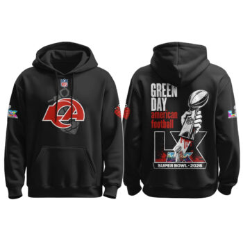 Los Angeles Rams Green Day Super Bowl LX Punk Show 2026 Hoodie