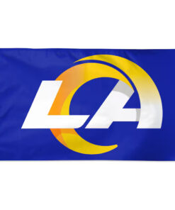 Los Angeles Rams Logo Flag Blue