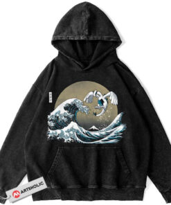 Lugia Pokemon Anime Vintage Washed Hoodie