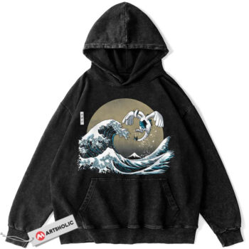Lugia Pokemon Anime Vintage Washed Hoodie
