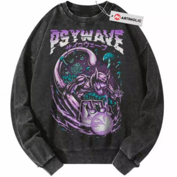Mewtwo Pokemon Washed Sweatshirt