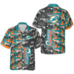 Carolina Panthers Logo Tropical Palm Tree Print Hawaiian Shirt
