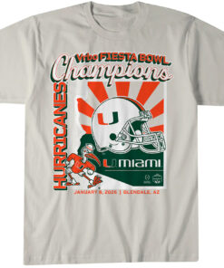 Miami Football CFP Fiesta Bowl Champions T-Shirt