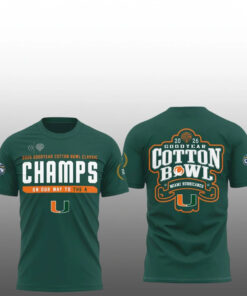 Miami Hurricane 2026 Goodyear Cotton Bowl Classic Champs T-Shirt