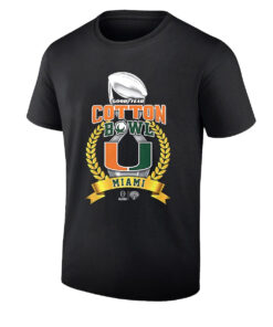 Miami Hurricanes 2025-2026 Goodyear Cotton Bowl Champions Trophy T-Shirt