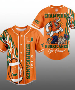 Miami Hurricanes 2026 Fiesta Bowl Champions Baseball Jersey