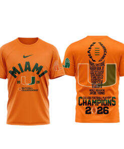 Miami Hurricanes 2026 National Champions NCAA T-Shirt