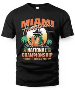 Miami Hurricanes 2026 National Championship Miami Sunset T-Shirt