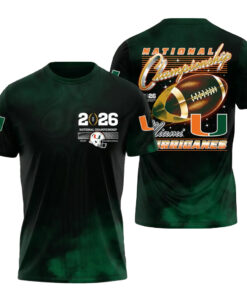 Miami Hurricanes 2026 National Championship Orange and Green T-Shirt