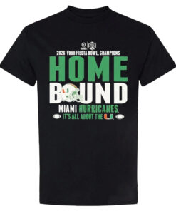 Miami Hurricanes 2026 Vrbo Fiesta Bowl Champions Home Bound T-Shirt