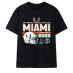 Miami Hurricanes Fiesta Bowl 2026 Helmet T-Shirt