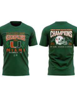 Miami Hurricanes CFP Semifinals 2025-2026 Fiesta Bowl Champions T-Shirt