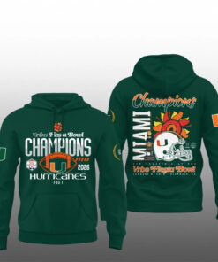 Miami Hurricanes College Football Playoff 2026 Fiesta Bowl Champions Hoodie
