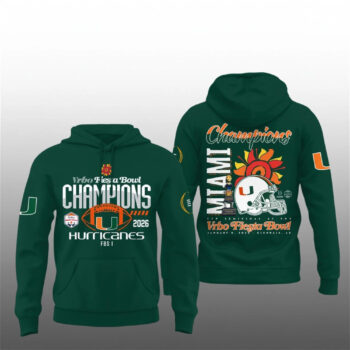 Miami Hurricanes College Football Playoff 2026 Fiesta Bowl Champions Hoodie