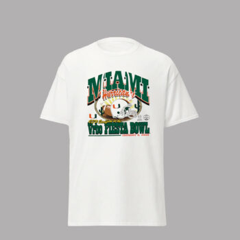 Miami Hurricanes Fiesta Bowl 2026 Helmet T-Shirt