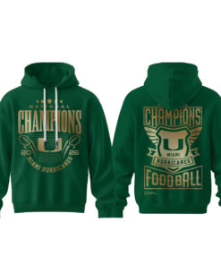 Miami Hurricanes Football 2026 National Champions Green Hoodie