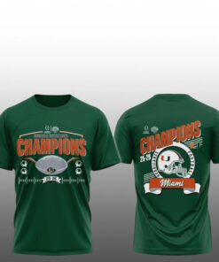 Miami Hurricanes Goodyear Cotton Bowl Champions 2025-2026 T-Shirt