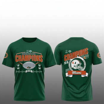 Miami Hurricanes Goodyear Cotton Bowl Champions 2025-2026 T-Shirt