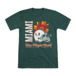 Miami Hurricanes Green 2026 Vrbo Fiesta Bowl Helmet T-Shirt