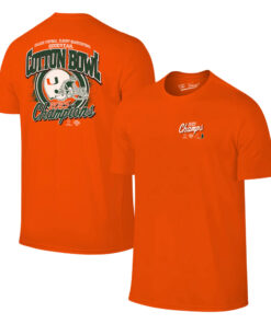 Miami Hurricanes Orange 2025 Goodyear Cotton Bowl Champions T-Shirt