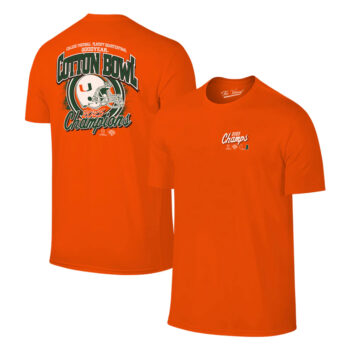 Miami Hurricanes Orange 2025 Goodyear Cotton Bowl Champions T-Shirt