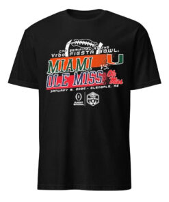 Miami Hurricanes vs Ole Miss Rebels Fiesta Bowl 2026 CFP Semi T-Shirt
