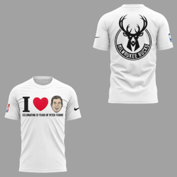 Milwaukee Bucks Celebrating 12 Years of Peter Feigin White T-Shirt