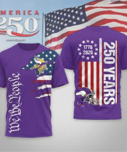 Minnesota Vikings Football League We The People USA 250th Anniversary T-Shirt