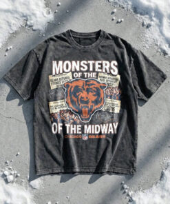 Monsters of The Midway Chicago Bears Wash T-Shirt