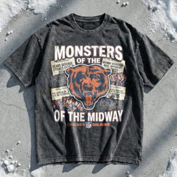 Monsters of The Midway Chicago Bears Wash T-Shirt