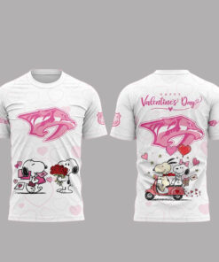 Nashville Predators x Peanuts Happy Valentine Day 2026 T-Shirt