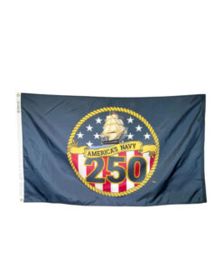 Navy 250 Year Anniversary Commemorative Flag