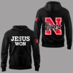 Nebraska Huskers Jesus Won Black T-Shirt
