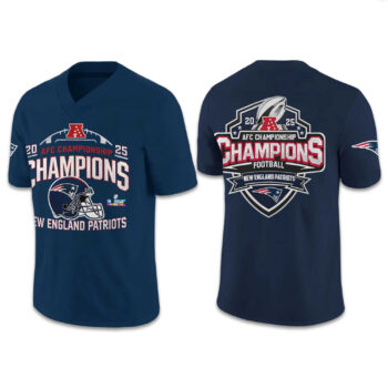 New England Patriots 2025 AFC Champions Football Jersey