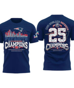 New England Patriots 2025 AFC East Division Champions Signature T-Shirt