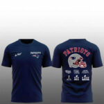New England Patriots 2026 Title Patches Celebrate T-Shirt