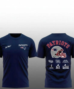 New England Patriots 2026 Title Patches Celebrate T-Shirt