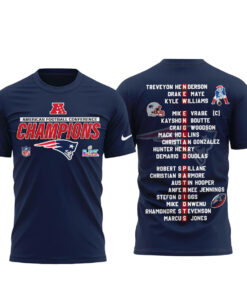 New England Patriots AFC Champions 2025-2026 Locker Room Trophy T-Shirt
