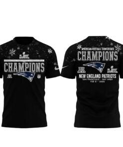 New England Patriots AFC Champions 2026 Snow T-Shirt